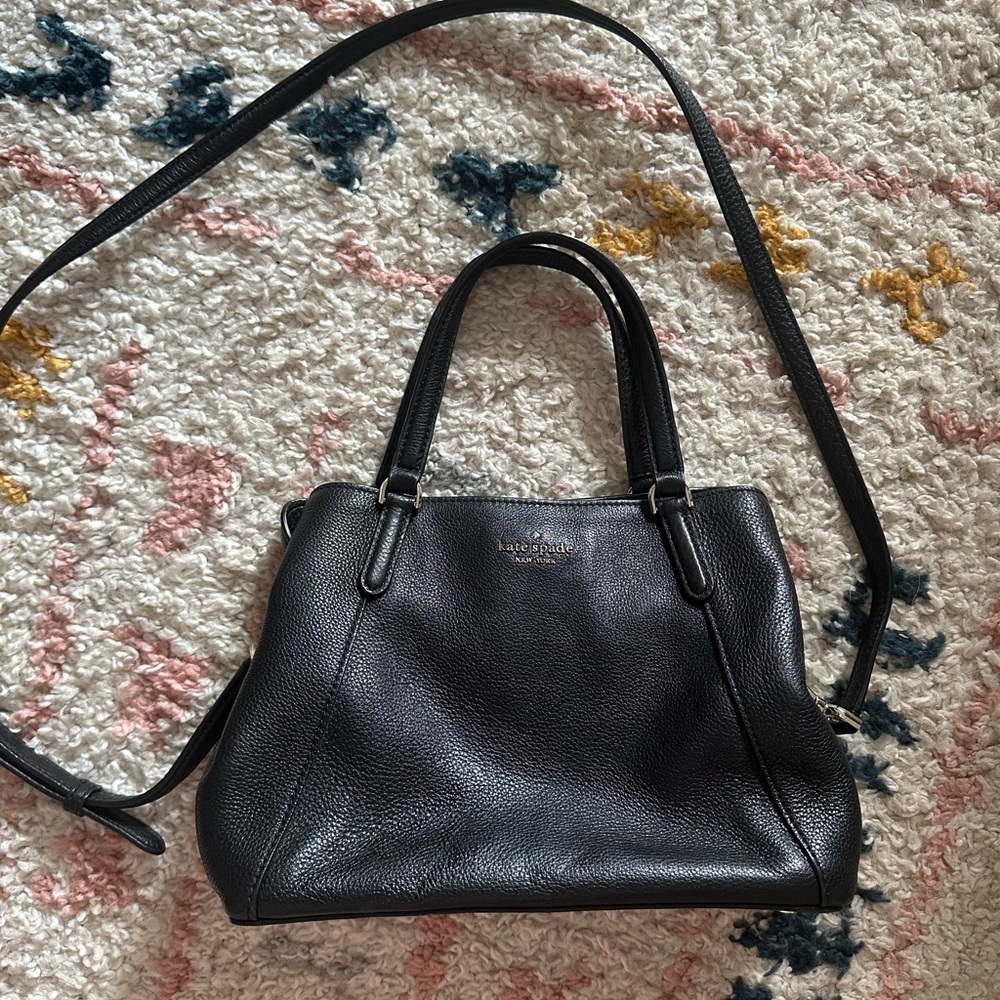Kate Spade Small Jackson Triple Compartment Satchel Crossbody Bag in Black - Picture 5 of 9